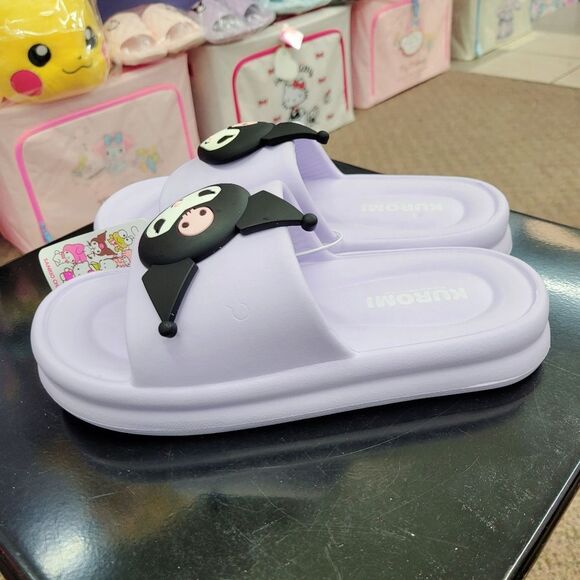Brand New Sanrio Kuromi Big Charm Slippers Size: US 8.5 - Picture 2 of 9